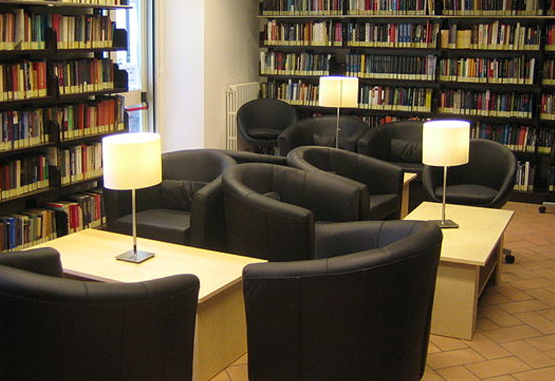 Armchairs in a library