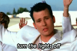 Gif. Blink-182 'All the Small Things' music video. "Turn the lights off"