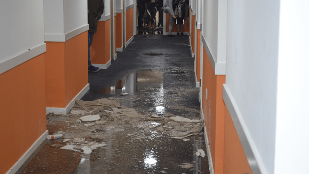 flooded hallway