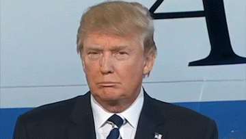 Donald Trump pulling a stupid face