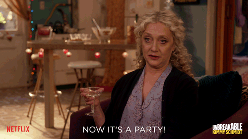 now it's a party gif