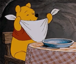 winnie the pooh getting ready to eat gif
